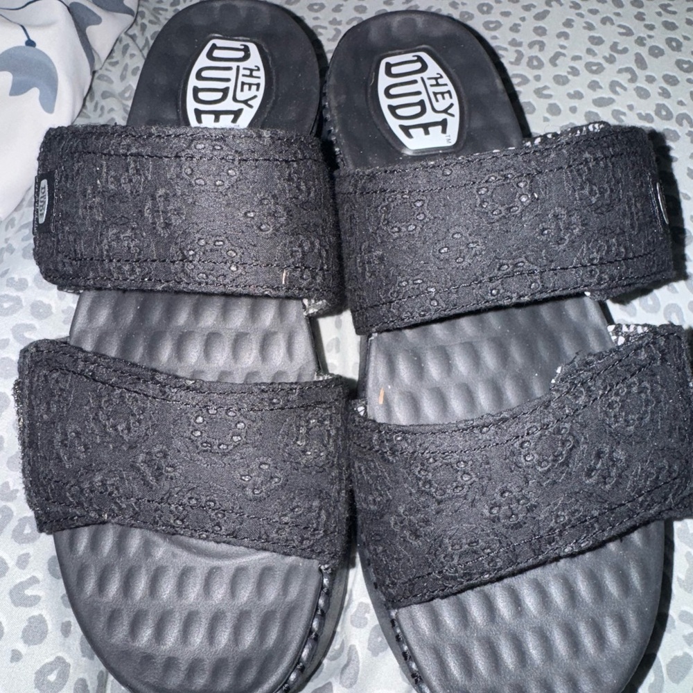 Hey Dude Black Sandals